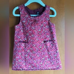 Baby GAP Burgundy Floral Jumper 18-24 Months